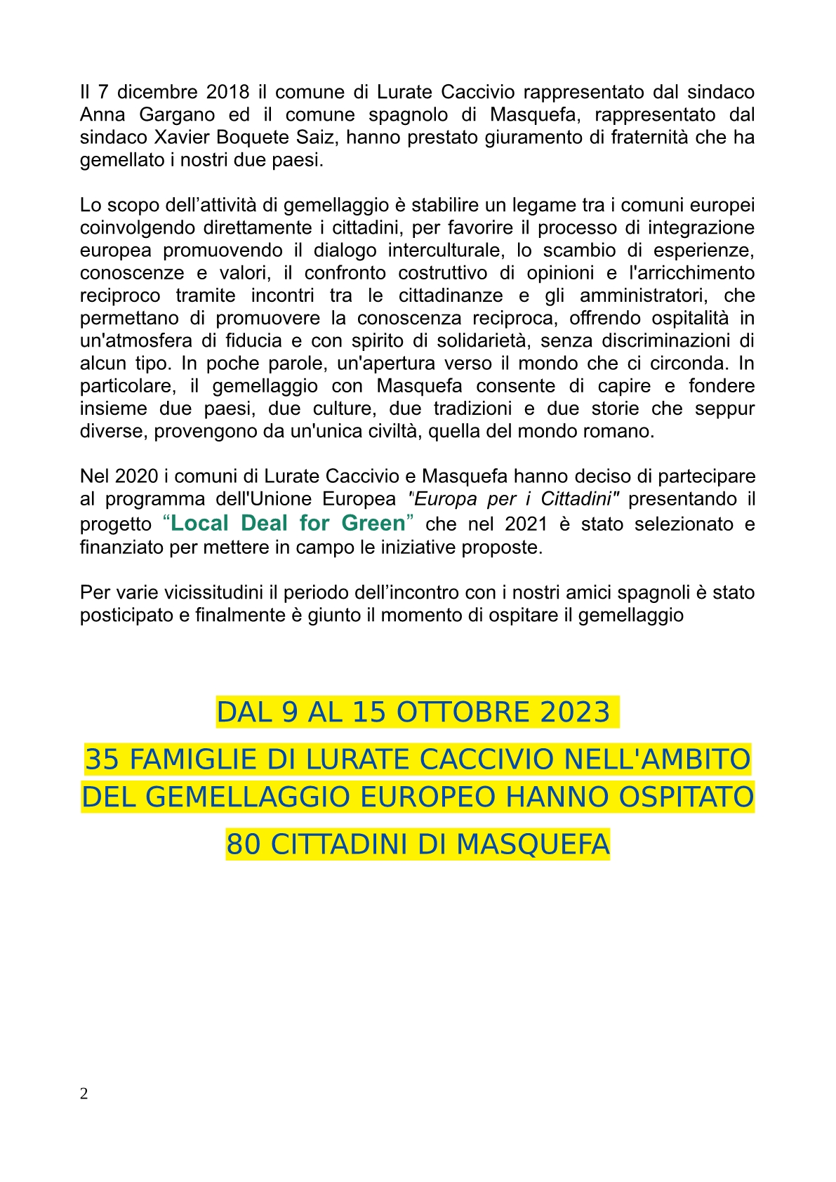 Settimana gemellaggio Masquefa2
