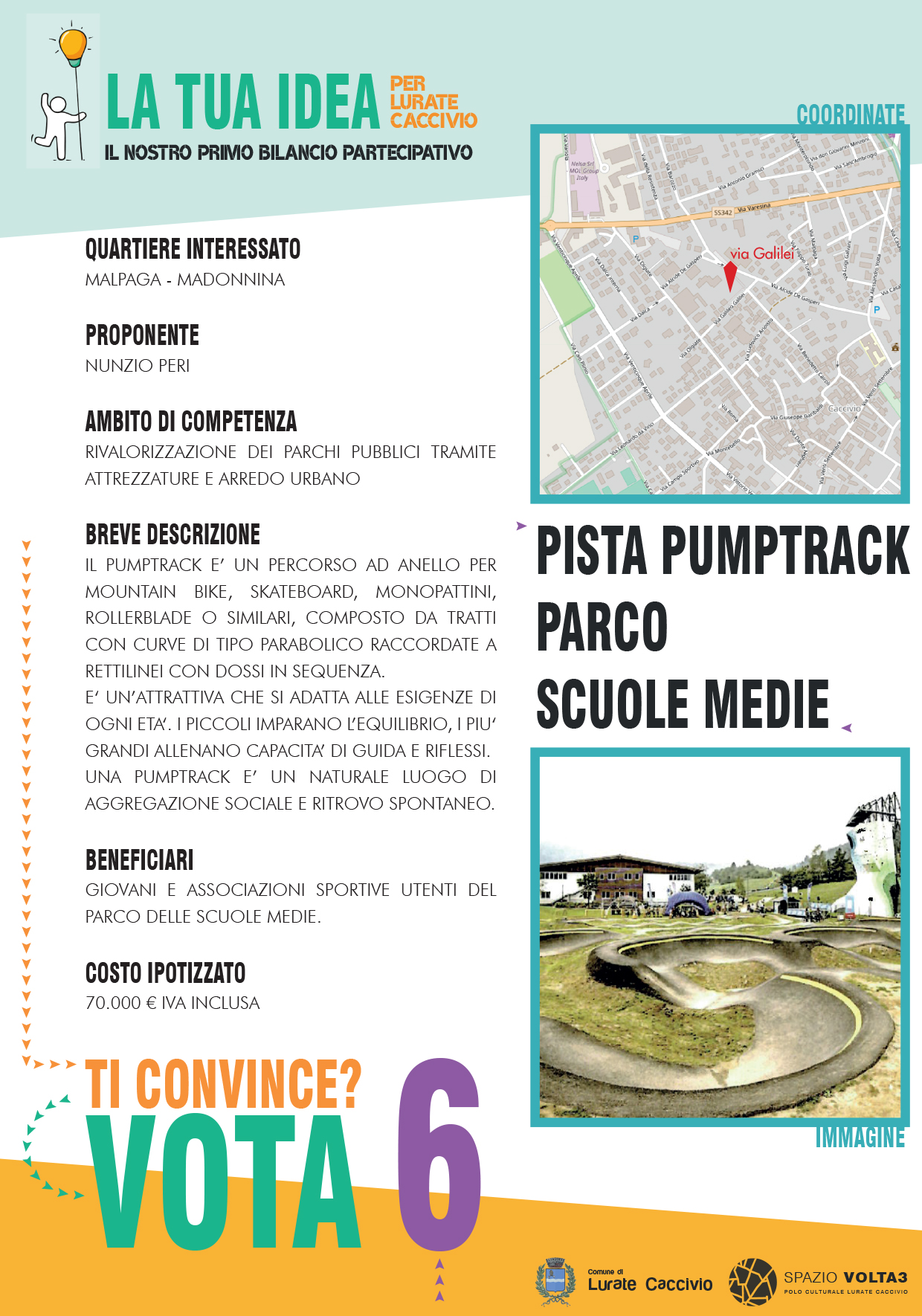 6 Pista pumptrack parco scuole medie